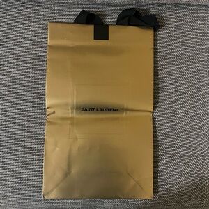 Saint Laurent YSL Large Gold Purchase Bag Metallic Luxury Packaging